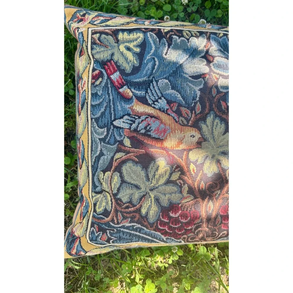 Jules Pansu Rare William Morris Vine Acanthus Tapestry Pillow 18